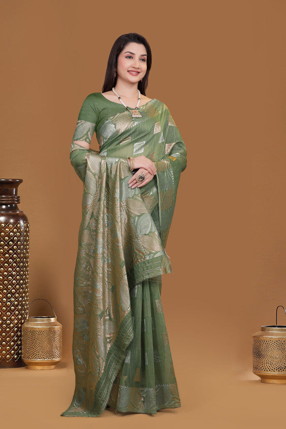 Self Design woven saree