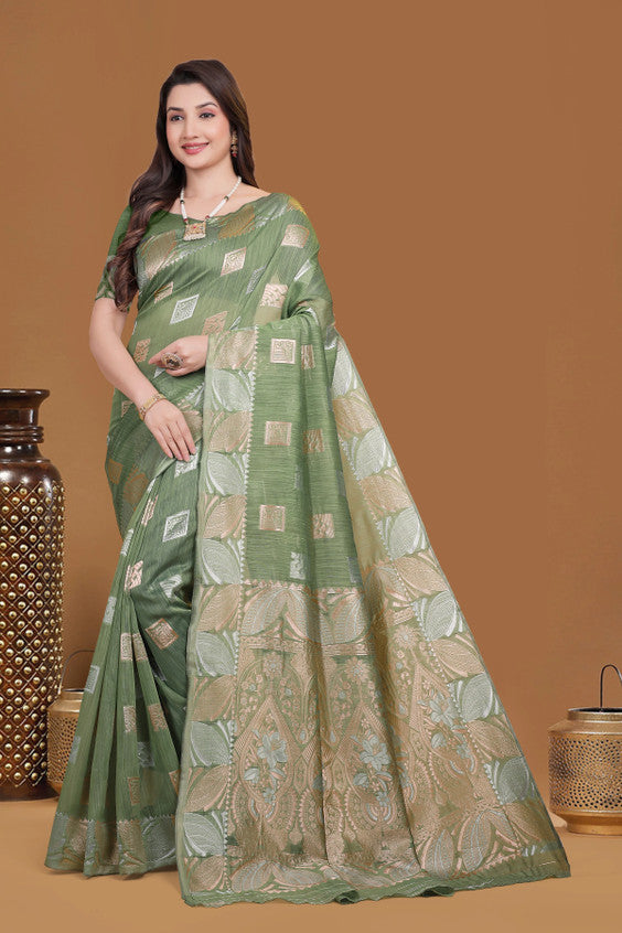 Self Design woven saree