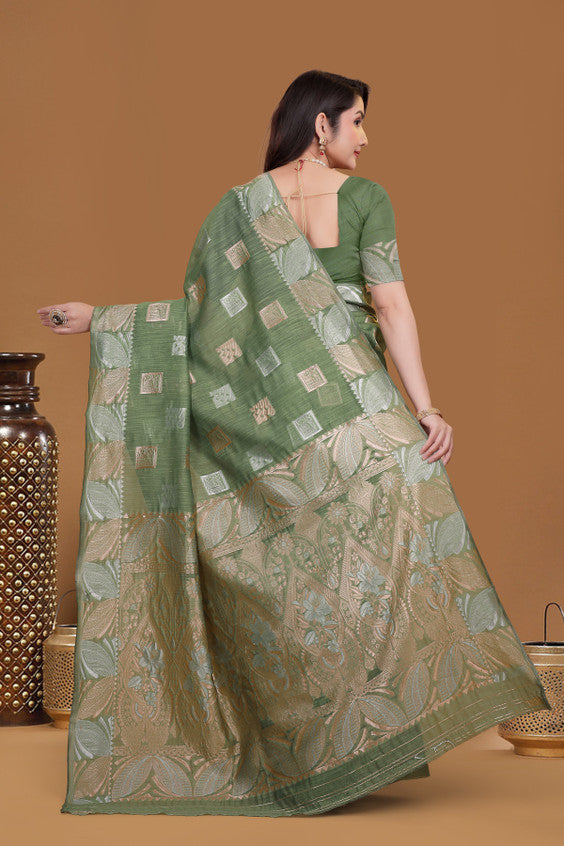 Self Design woven saree